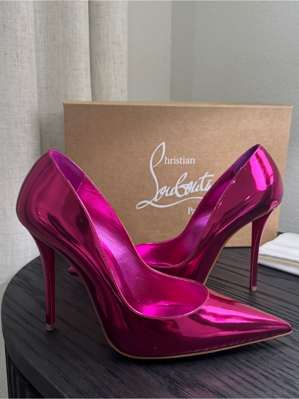 Christian Louboutin Miss Z 100 Pumps Metallic Pink 38 - Picture 3 of 9